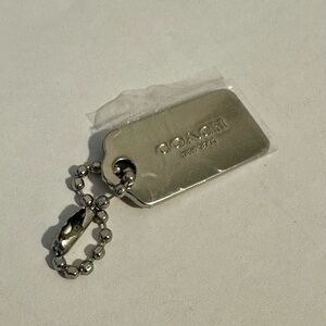 Coach Metallic Silver Keychain